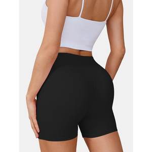 Pantalones cortos de entrenamiento de levantamiento de botines de cintura alta para mujer, transpirables de doble capa con bolsillos laterales para ocio al aire libre, Fitness y Yoga - Product Image 3