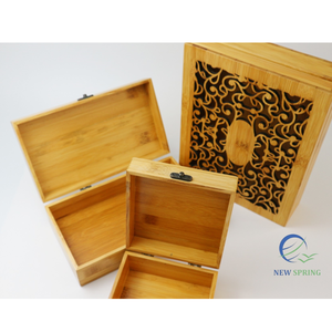 กล่องไม้ธรรมชาติทำด้วยมืออเนกประสงค์อย่างยั่งยืนสำหรับงานศิลปะงานฝีมืองานอดิเรกของขวัญสไตล์หรูหราย้อนยุค - Product Image 2