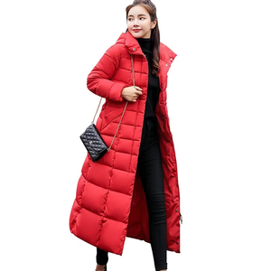 Wholesale New Fashion <b>Women's</b> Overcoat Winter <b>Long</b> Style Padded <b>Coat</b> Hooded <b>Fur</b> Collar Warm Zipper Casual Puffer Thicken <b>Coat</b> - Product Image 2