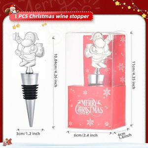 Santa Claus Alloy <b>Wine</b> Bottle Stopper for Christmas Winter & Holiday Decor for Wedding & Party Supply - Product Image 4