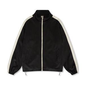 Otoño Invierno Campus Varsity Chaqueta estilo suelto Casual Unisex hombres lona frente Logo a prueba de viento transpirable High Street Style - Product Image 3