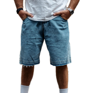 2025 verano 358 GSM 100% algodón pulido artesanía ácido lavado Vintage Fitness deportes hombres pantalones cortos - Product Image 5