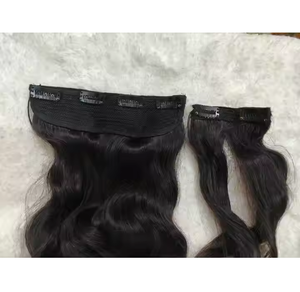 Extensions de cheveux humains véritables lisses et soyeux offrant un volume de longueur instantané et une finition naturelle lisse avec un style sans danger pour la chaleur - Product Image 6