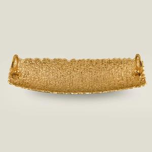 Plateau de présentation décoratif de service de nourriture en métal de forme irrégulière de table de luxe moderne pour la maison, les hôtels et les restaurants - Product Image 5