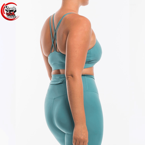 Nueva moda para mujer, 2 uds., conjunto de ropa deportiva sin costuras, sujetador de Yoga sólido, pantalones cortos para correr, entrenamiento de Yoga, ropa atlética, cinturón - Product Image 4