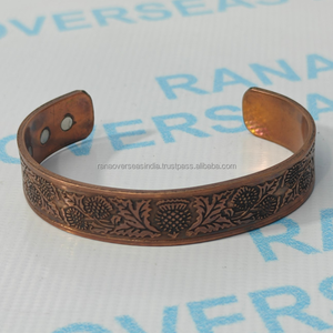 Brazalete de Cobre Antiguo Forjado a Mano con Triple Imán, Joyería Terapéutica para Vitalidad, Concentración y Beneficios de Bienestar Holístico - Product Image 2