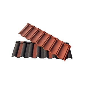 屋根瓦屋根屋根シートAluzincナイジェリアの石コーティング金属屋根タイルヴィラの建物 - Product Image 3
