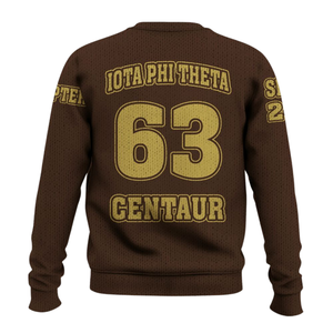 Iota Phi Theta 1963 Fraternidad Suéter de punto Chenille Letra griega Pullover Acrílico Ropa griega Ropa de invierno - Product Image 3