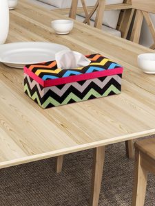 Boîte à mouchoirs élégante en MDF avec motif imprimé imperméable pour la décoration de la maison et du restaurant par HF Crafts - Product Image 2