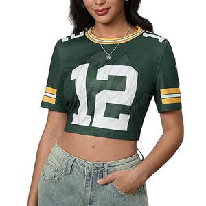 100% polyester matériel femmes haut court maillot vêtements de sport Offre Spéciale Baseball culture chemise - Product Image 1