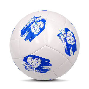 Ballon de football d'entraînement synthétique cousu à la machine avec des graphismes bleus uniques pour le développement des académies ou des clubs de jeunes par Ako - Product Image 2