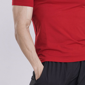 Vente en gros 2025 T-shirt d'entraînement personnalisé pour hommes 100% coton tricoté Gym Fitness 220 grammes lettre prix de gros bon marché - Product Image 6