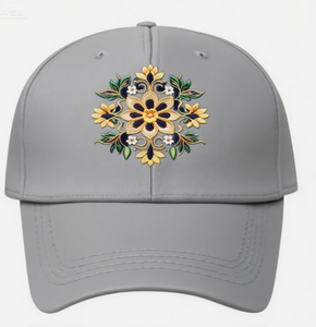 Gorra de béisbol de algodón con flores bordadas en 3D hechas a medida para hombres y mujeres Logotipo destacado para deportes Actividades en la playa Protección solar - Product Image 4