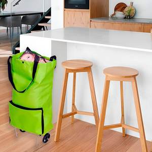 Chariot pliable à roulettes Myrva, 4 roues, chariot de courses pliable pour le transport d'épicerie - Product Image 3