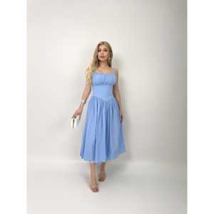 Top de punto fruncido frontal 3017 con cuello cuadrado, cintura natural y característica transpirable - Product Image 5