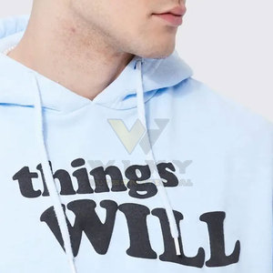 Sweats à capuche d'impression bouffante de haute qualité du fabricant pakistanais pour hommes Meilleur style vêtements d'hiver avec col à capuche motif solide - Product Image 4