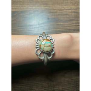 Navajo Handmade Boulder Turquoise & Sterling <b>Silver</b> Fashion <b>Cuff</b> <b>Bracelet</b> - Product Image 5
