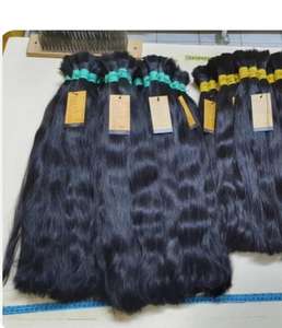 Extensiones de cabello humano Remy virgen 100%, cutícula alineada, extensiones de cabello indio, estilo de onda corporal saludable, trama única teñida, suministro al por mayor - Product Image 3