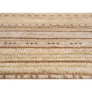 Tapis en laine et soie noués à la main Entropy Ivory AKWS-1434, motif rayé en coton biologique pour la maison, le salon, le couloir, tapis en jute - Product Image 3