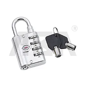 High Security 4 Digit Zware Combinatie Met Sleutel Bagage Hangslot Lock Voor Verkoop