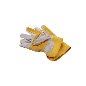 Gants de travail d'hiver canadiens à double paume, gants de sécurité en cuir, poignet en caoutchouc, gants de travail industriels en cuir de vachette fendu - Product Image 6