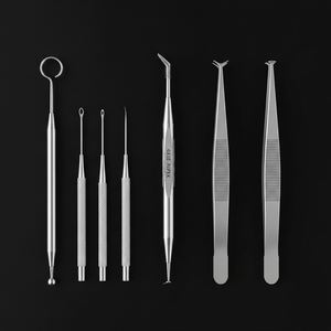 Kit Avanzado para Extraer Puntos Negros y Espinillas, Juego de Herramientas para el Cuidado de la Piel de Acero Inoxidable, Elimina Puntos Negros Glee Impex GIM-BPE001 - Product Image 1