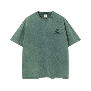 Camisetas ecológicas de algodón orgánico al por mayor Etiqueta Privada disponible bordado camiseta Logo camiseta personalizada - Product Image 2