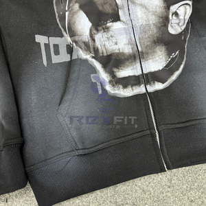 Sweat à capuche avec fermeture éclair le plus demandé, imprimé numérique, 100% coton, sweats à capuche d'hiver fabriqués en usine à bas prix pour hommes, meilleure vente à la mode - Product Image 6