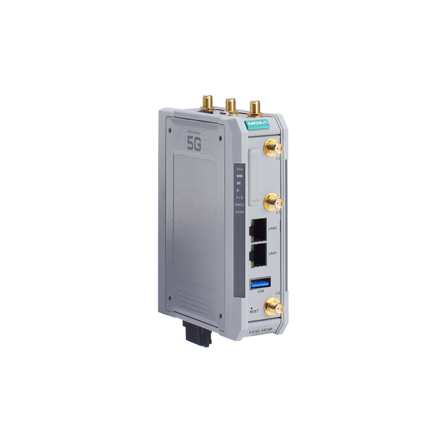 MOXA CCG-1510-T/US-T/520-T Industrial Cellular Gateway 4G LTE Cat4 DIN Rail Mount -40°C~75°C for Remote Monitoring