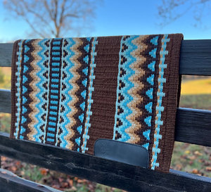 Western Show Horse Saddle Blanket Diseño de Nueva Zelanda Manta de sillín de lana hecha a mano Top Wool Saddle Pad Size - Product Image 3