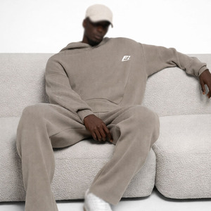 Custom Men's <b>Hooded</b> Tracksuit Wholesale Streetwear Y2K Two Piece Outfit OEM Private Label Bulk Orders USA B2B Clothing Supplier - Product Image 5