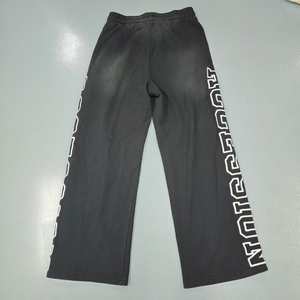 Pantalon de survêtement vintage pour homme, respirant, lourd, délavé à l'acide, délavé au soleil, en coton français chiné, taille mi-haute - Product Image 5