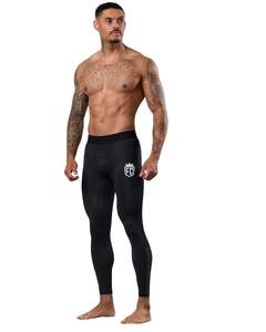 Leggings Negros para Hombre, Pantalones de Compresión Elásticos, Capa Base Deportiva para Gimnasio, Entrenamiento, Correr, Fitness y Rendimiento Deportivo - Product Image 1