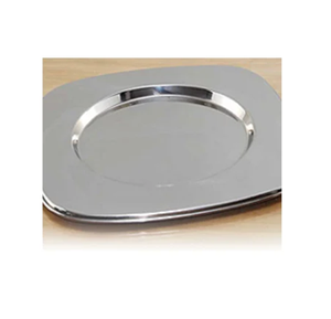 Placas de cargador de acero inoxidable y metal de tamaño personalizado de alta calidad uso doméstico cocina restaurante hoteles - Product Image 3