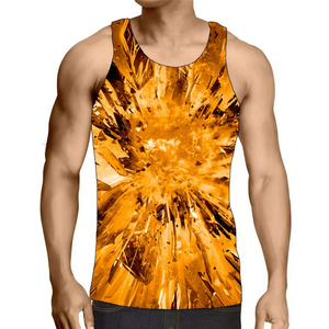 Camiseta sin mangas de algodón para hombre, ropa deportiva para entrenamiento, tejido de gofre en blanco, camisetas sin mangas para gimnasio - Product Image 3