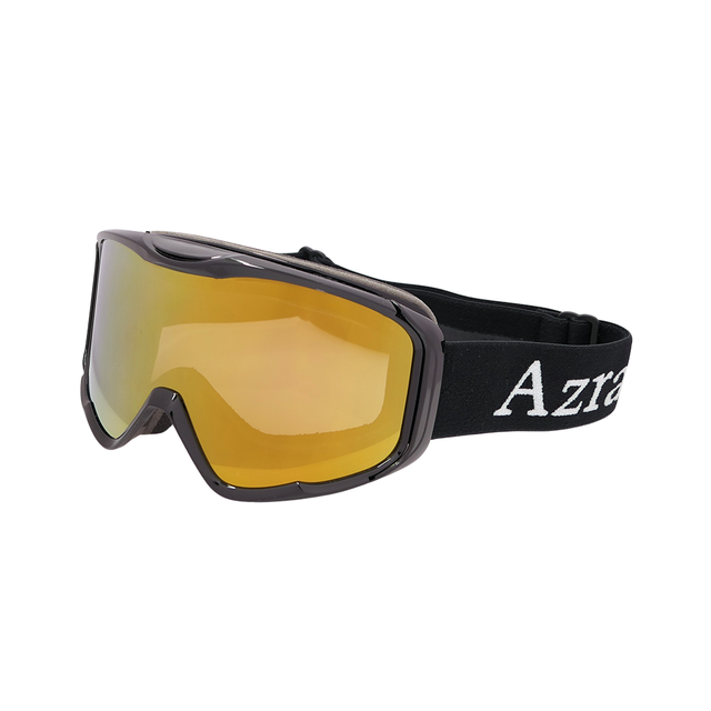 Snow Ski Goggles UV 400 Protection High Impact PC Lenses TPU Frame ANSI/ISO Certified Two-layer Foam Black Elastic Headband