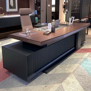 Modern L Shape Extendable Executive <b>Office</b> Table Easy Assembly Wooden Furniture Boss CEO Manager Desk Station Workstation Counte - Product Image 5