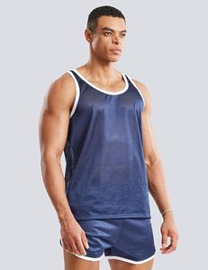 เสื้อกล้ามเล่นฟิตเนสแขนกุดตาข่ายระบายอากาศได้ดีเสื้อกล้ามบาสเก็ตบอลพิมพ์ลายโลโก้ได้ตามต้องการ - Product Image 3