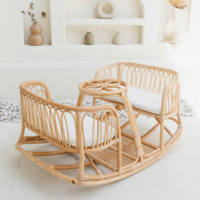 Banc à bascule en rotin fait main, best-seller, longue chaise pour enfants, pour l'école et l'extérieur, artisanat du Vietnam