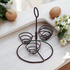 Best Quality Handmade Metal Egg Stand for Hotel and Restaurant Indian Supplier Export <b>Storage</b> Holders & Racks <b>Shelving</b> Units - Product Image 3