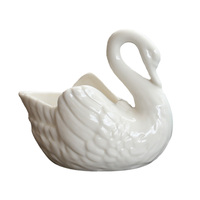 Pot jardinière cygne plante en céramique succulente Animal fleur Figurine Statue Cactus petit conteneur décoration de la maison ornements