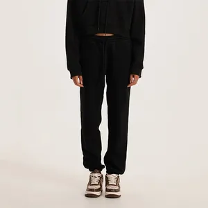 Pantalon de jogging en molleton personnalisé de couleur unie pour hommes coupe régulière coton sport décontracté entraînement gymnastique anti-rides respirant devant plat - Product Image 3