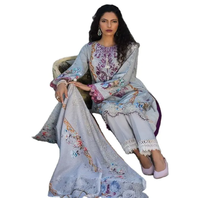 Dernière conception 2024 pakistanais Readymade costumes pour femmes suisse khaddar au pakistan salwar kameez femmes robe femmes vêtements