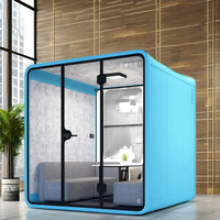Cabine insonorisée de bureau portable cabine d'appel téléphonique privée cabine acoustique silencieuse intérieure de cosse de bureau de 6 personnes