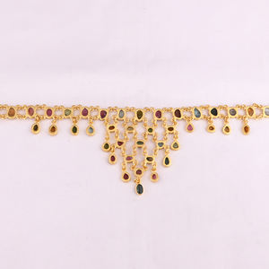 Collar de Plata de Ley 925 con Turmalina Natural, Cadena de Eslabones Chapada en Oro, Collar Pesado, Joyería Fina, Superventas, Mejor Precio al por Mayor - Product Image 3