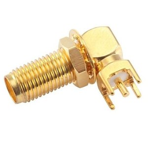 Conectores S-M-A F BH RA para montaje en PCB, conectores S-M-A hembra de ángulo recto para montaje en PCB en venta - Product Image 3