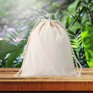 Sacs de rangement en coton 100% avec cordon de serrage, poignées en corde, pochettes en tissu écologiques pour projets de bricolage, emballage cadeau réutilisable, exposition - Product Image 5