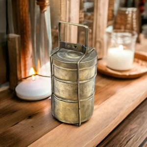 Cao cấp Brass tiffin container được thiết kế cho sinh thái có ý thức cá nhân những người thích tự nhiên khỏe mạnh lưu trữ lựa chọn thay thế luôn luôn - Product Image 5