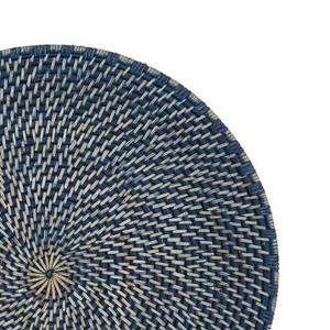 Wholesale Best Selling Handmade Rattan Blue Round <b>Placemat</b> Natural <b>Woven</b> Table Mat For Dining Table Kitchen And Restaurant Decor - Product Image 2