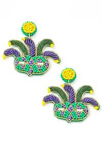 Pendientes colgantes con bordado de cuentas de Halloween hechos a mano Premium con estilo, nuevo diseño, pasador de moda para niñas - Product Image 2